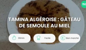 Tamina Algéroise : Gâteau de semoule au miel