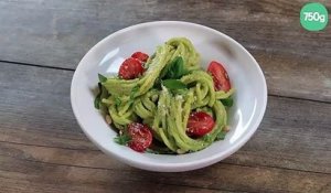 Spaghettis au pesto d'avocat