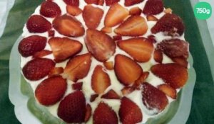 Fraisier express maison mascarpone