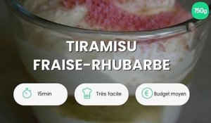 Tiramisu fraise-rhubarbe