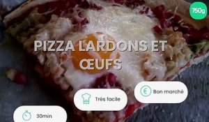 Pizza lardons et œufs