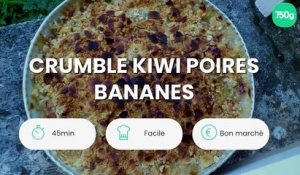 Crumble kiwi poires bananes