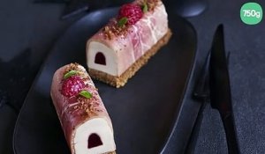 Bûche de Noël au foie gras et jambon cru