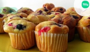Muffins au miel et fruits rouges sans gluten