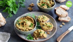 Rillettes végétariennes aux lentilles corail, Noix de Grenoble AOP et champignons