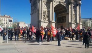 Manifestation interprofessionnelle porte d'Aix