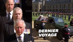 Les images du cercueil du prince Philip, transporté par son véhicule militaire fétiche