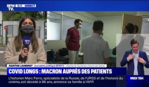 Emmanuel Macron s'est déplacé ce jeudi à l'hôpital Foch de Suresnes qui prend en charge des patients atteints de "Covid long"