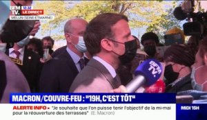 Emmanuel Macron sur le calendrier de réouvertures : "Il y l'étape du 3 mai, puis après il y aura mi-mai, début juin et sans doute mi-fin juin"