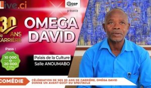 Extrait video :Célébration de ses 30 ans de carrière, Oméga David donne un avant-goût du spectacle