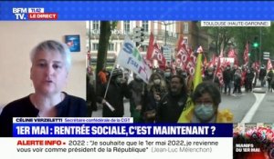 Céline Verzeletti (CGT) sur le 1er mai: "Il y a déjà beaucoup de monde, on est à plus de 300 points de rassemblements" en France