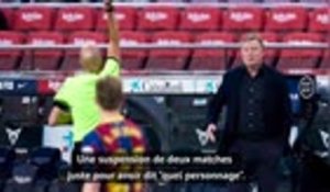 34e j. - Koeman sur sa suspension : "Nous allons faire appel, c'est une sanction exagérée"