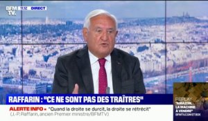 Pour Jean-Pierre Raffarin, Marine Le Pen est "aujourd'hui la seule à challenger Emmanuel Macron"