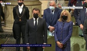 Hommage à Napoléon 1er: Emmanuel Macron arrive à l'Institut de France