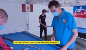 Le club de billard de Foix installe des tables en plein air, une première en France