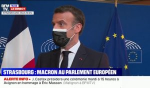 Emmanuel Macron: "Pour répondre aux variants, on voit que d'autres vaccins sont aujourd'hui plus efficaces"