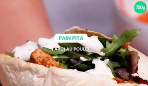 Pain pita farci au poulet