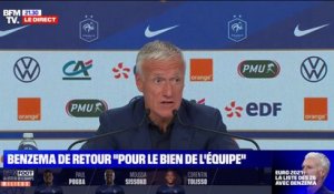 Didier Deschamps à propos de Karim Benzema: "Qu'il ait gagné en maturité, sans doute oui"