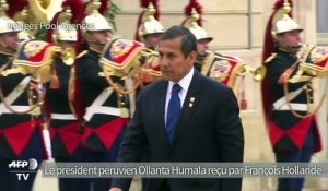 Le président péruvien Ollanta Humala reçu par François Hollande