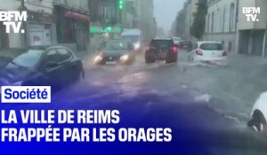 La ville de Reims frappée des pluies diluviennes