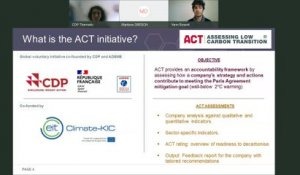 ACT – Assessing low-Carbon Transition: launch of the Chemicals methodology public consultation and road test with companies