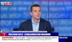 Emmanuel Macron giflé: Jordan Bardella assure que "le Rassemblement national condamne sans la moindre ambiguïté ce geste"