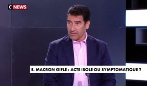 Karim Zeribi : «Je trouve ça inquiétant qu’il n’y ait que 60% de Français indignés par ce geste inacceptable […] Mais dire que quand on gifle le président de la République on gifle la France, je n’irai pas jusque-là»