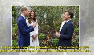PHOTOS - Emmanuel et Brigitte Macron hilares face à Kate Middleton et le Prince William, zoom s...