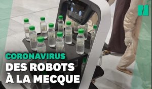 À La Mecque, des robots distribuent de l'eau sacrée pour la distanciation physique