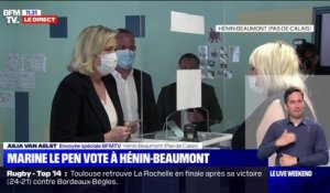 Élections régionales: Marine Le Pen vote à Hénin-Beaumont