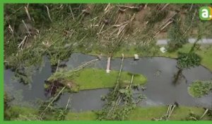 Parc du Castel Saint-Pierre à Beauraing après la tornade