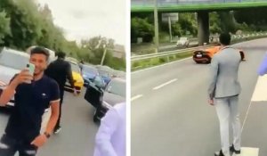 À Lens ils bloquent l'autoroute pour un mariage et détruisent une Lamborghini en échappant à la police