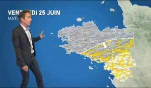 Bulletin météo pour le vendredi 25 juin 2021