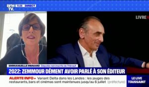 Zemmour en 2022: "Je sais qu'il s'interroge, aujourd'hui, je ne sais pas s'il a pris sa décision", assure la députée Emmanuelle Ménard