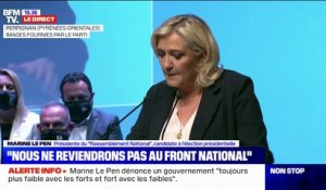 Marine Le Pen dénonce un État "toujours plus fort avec les faibles et toujours plus faible avec les forts"