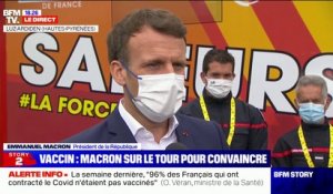 Emmanuel Macron: "Depuis lundi, au total, on a près 3 millions de nos concitoyens ont pris rendez-vous" pour se faire vacciner