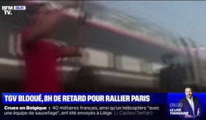 Huit heures de retard pour les 400 passagers d'un TGV Toulouse-Paris resté bloqué sur les voies