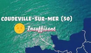 Carte de la qualité des eaux de baignade :  Normandie