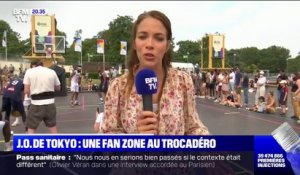 Un fan zone a été installée au Trocadéro à Paris pour suivre les Jeux Olympiques de Tokyo