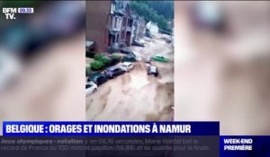 En Belgique, de nouvelles inondations transforment les rues en torrents à Namur et Dinant