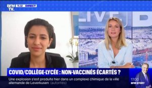 Covid au Collège et au Lycée: Pour les élèves non-vaccinés, "s'il y a un cas de Covid dans la classe, l'enseignement continuera (...) mais il se passera à distance", confirme Sarah El Haïry