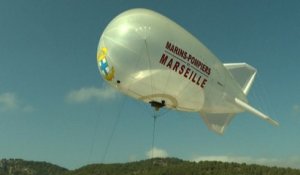 Un ballon captif flotte au-dessus de Marseille pour détecter les départs de feu