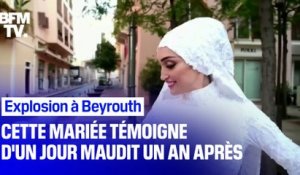 Filmée au moment de l'explosion à Beyrouth, cette mariée témoigne d'un jour maudit un an après