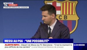 Pour Lionel Messi, son départ du FC Barcelone est "sûrement le moment le plus difficile" de sa carrière