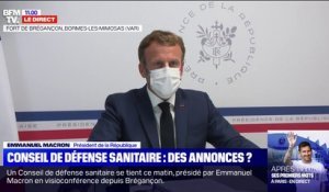Emmanuel Macron: "Nous avons dépassé les 9.200 hospitalisations pour Covid, un niveau que nous n'avions pas atteint depuis juin"