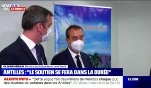 Olivier Véran aux Antilles: "La situation sanitaire est sans commune mesure avec ce que nous avons pu voir au cours des vagues précédentes"