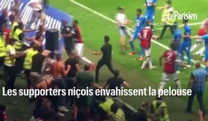 Nice-OM : violences sur le terrain après l'envahissement de supporters
