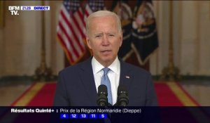 Joe Biden sur l'Afghanistan: "Nous avons terminé l'un des plus grands ponts aériens de l'Histoire avec plus de 120.000 personnes évacuées"