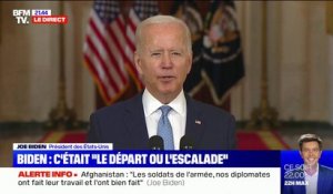 Joe Biden: "L'obligation d'un président est de protéger et de défendre son pays (...), pas contre des menaces de 2001, mais contre celles de 2021 et de demain"