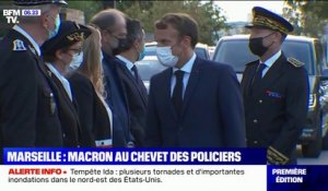 Les engagements d'Emmanuel Macron devant les policiers à Marseille